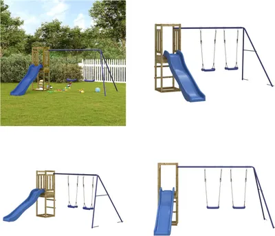 Immagine prodotto di vidaXL Torre gioco in legno di pino impregnato - Parco giochi - Parco giochi - Parco giochi da giardino - Parco giochi da esterno