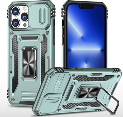 Produktbild von König Design Hülle kompatibel mit Apple iPhone 15 Pro Kunststoff Soft Handyhülle - Handy Case Alpengrün