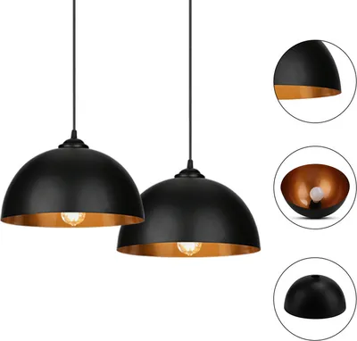 Produktbild von SWANEW 2x Pendelleuchte Lampenschirm Hängeleuchte Retro Hänge-Leuchte Decke Industrie Hängelampe