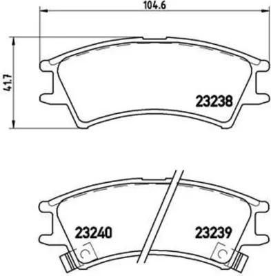 Produktbild von Brembo Bremsbelagsatz, Scheibenbremse Vorderachse P 30 011