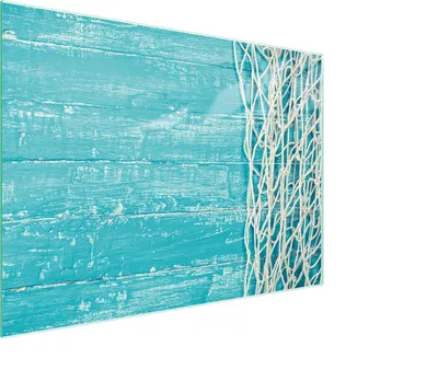 Obrázek produktu pro Prkénko na krájení Krycí deska na sporák Prkénko na krájení ze skla Multiglass 30x22 cm Dřevo Tyrkysová