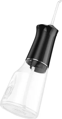 Immagine prodotto di Irrigatore orale elettrico con serbatoio d'acqua da 390 ml, resistente all'acqua IPX7 2000 mAh Nero
