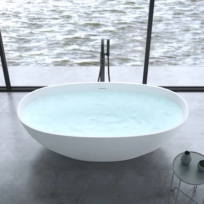 Produktbild von doporro Freistehende Badewanne Vicenza910 165x75x55cm Weiß Oval 264Liter