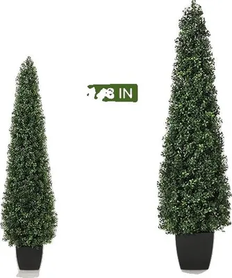 Obrázek produktu pro Umělé zimostrázové stromky, odolné proti UV záření, pro vnitřní i venkovní použití, zelené, 120 cm
