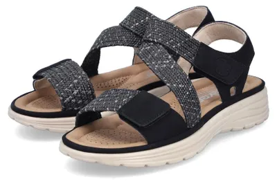 Produktbild von Rieker Damen-Sandalette Schwarz, Farbe:schwarz, EU Größe:36