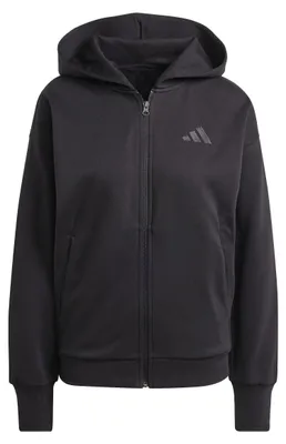 Produktbild von adidas Women's All SZN Fleece Full-Zip Hoodie, Black, XXS