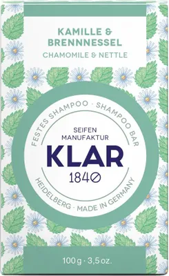 Immagine prodotto di Klar Seifen festes Shampoo Kamille & Brennnessel 100g (für störrisches Haar)