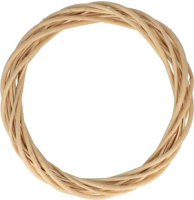 Image de 4 couronnes d'osier décoratives 30 cm