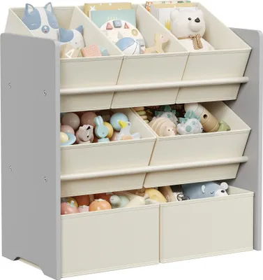 Produktbild von SONGMICS Kinderregal Spielzeugregal,Bücherregal Kinder, mit 7 Aufbewahrungsboxen