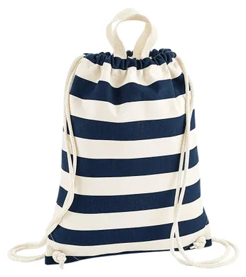 Image de Westford Mill - Sac de sport « Nautical » FK1279 (taille unique) (naturel/bleu marine)
