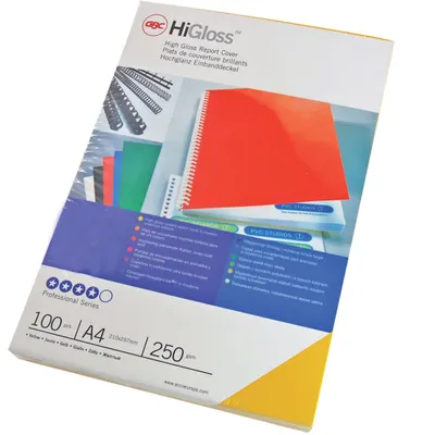 Image de GBC Couverture HiGloss, DIN A4, 250 g/qm, rouge