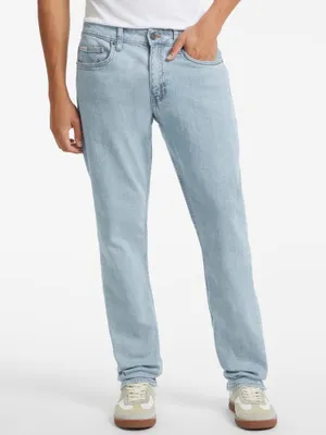 Immagine prodotto di Jeans slim fit da uomo blu - 5 tasche con chiusura a bottone e zip
