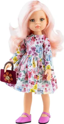 Immagine prodotto di Bambola Paola Reina Amigas Rosa - 32 cm - capelli lunghi rosa - bambola giocattolo