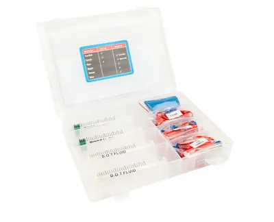 Image de kit de purge DOT/liquide de frein minéral 17 pièces