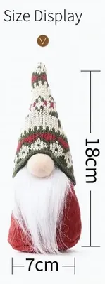 Produktbild von Weihnachtswichtel Plüsch Zwerge Set - 19 cm - 3er Set - Gestrickte Mütze - Weihnachtsdekoration