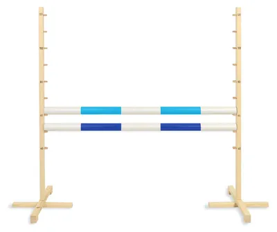 Produktbild von Sprunghindernis für Hobby Horse, 120 cm, zwei Balken – hellblau und dunkelblau