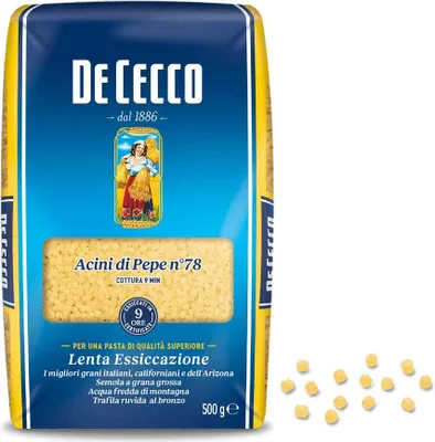 Produktbild von 5x De Cecco Pasta 100% Italienisch Acini di Pepe n° 78 kurze Pasta 500g