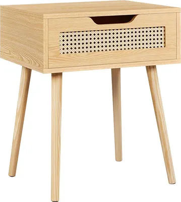 Image de Table de chevet 592917 marron clair, avec 1 tiroir, marron clair