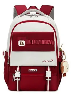 Produktbild von Schulrucksack Daypack Tagesrucksack Uni Wasserdicht Rot 36x22x48cm