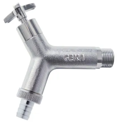 Produktbild von GEKA® plus Design-Wasserhahn Außengewinde 3/4 Zoll mit Tülle Messing verchromt