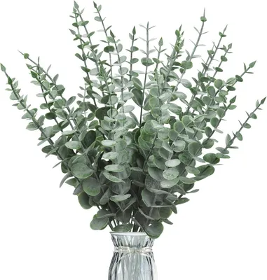 Immagine prodotto di 30 rami artificiali di foglie di eucalipto decorazione di nozze verde