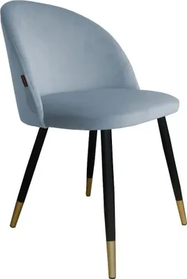 Zdjęcie produktu dla Krzesło CLAUDINE 1 BL VELVET GOLD szary błękit