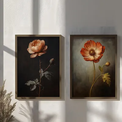 Obrázek produktu pro Wallity, AI132, Dekorativní obraz v rámu z MDF (2 kusy), 100 % MDF, vícebarevný, 50 x 70 x 3,5 cm