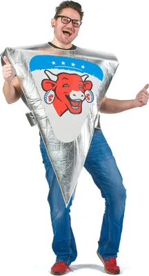 Produktbild von Käse Kostüm für Erwachsene La Vache qui rit Die lachende Kuh silber -