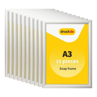 Image de Cadre pliable DIN A3 - 10 pièces - pour affiches, panneaux indicateurs, publicité - cadre en aluminium avec profil de 2,5 cm - adapté au montage mural, Image générée par une IA
