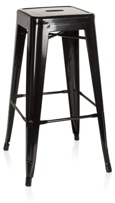 Produktbild von hjh OFFICE Barhocker VANTAGGIO HIGH Metall Hocker bis 150 kg belastbar Sitzhöhe 77 cm