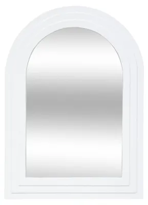 Produktbild von Atmosphera | Hängespiegel - Dekospiegel - Wandspiegel - 40 x 55 cm - weiß - Spiegel - Dekorativ - modern - Glamour