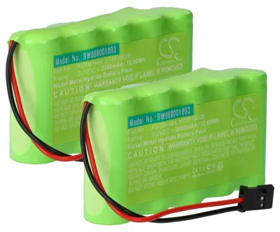 Produktbild von vhbw 2x Akku Ersatz für Futaba HT5F1800B, FUTM1484 für Transmitter (2000 mAh, 6 V, NiMH)