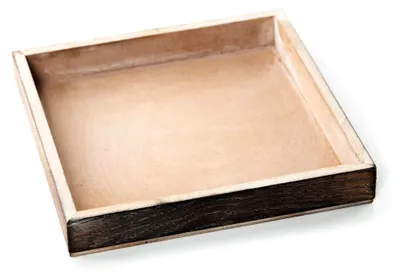 Produktbild von Quadratische Holzschale 20 x 20 cm - Serviertablett und Dekotablett