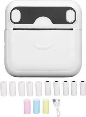 Produktbild von Falsche Frage Drucker Inkless Portable Wireless Pocket Bluetooth Thermal Label White Set