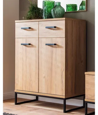 Produktbild von Schuhschrank >Torrent< in Grandson Oak Nachbildung - 81x104x38cm (BxHxT)