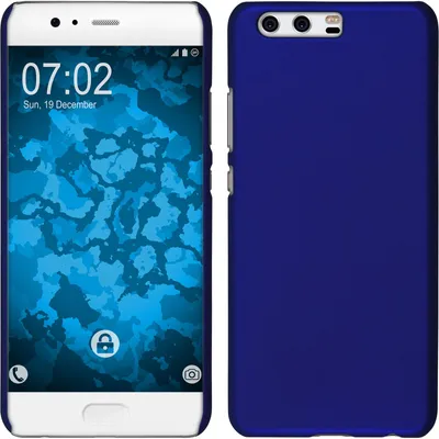 Produktbild von PhoneNatic Case kompatibel mit Huawei P10 Plus - Hülle blau gummiert Hard-case + 2 Schutzfolien