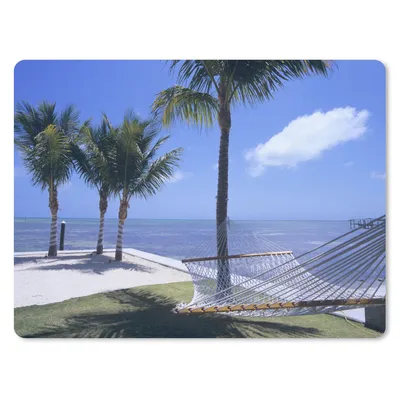 Produktbild von MuchoWow® Mauspad Mousepad Meer - Hängematte - Palme 23x19 cm - Mousepads - Maus Mat - Pad - Mausunterlage - Schreibtischunterlage - Mauspad
