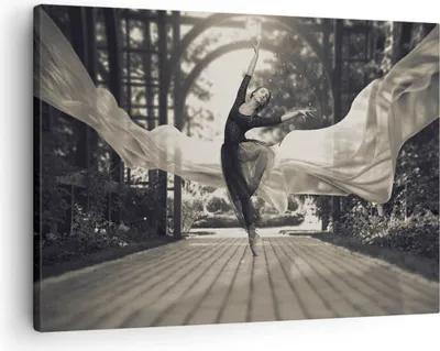 Produktbild von Bild auf Leinwand - Leinwandbild - Einteilig - Ballerina Tanz Luft - 70x50cm - Wand Bild - Wanddeko - Wandbilder - Leinwanddruck - Bilder - Wanddekoration - Leinwand bilder - Wandbild - AA70x50-4945