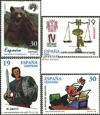Produktbild von Briefmarken Spanien 1996 Mi 3263,3266,3282-3283 (kompl.Ausg.) postfrisch Tiere