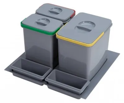 Obrázok produktu pre Odpadkový kôš - sortér Sinks PRACTIKO 600 - objem 1x15l + 2x7l