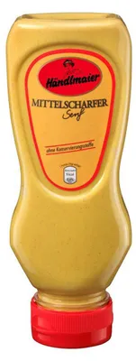 Zdjęcie produktu dla Händlmaier średnio ostra musztarda bez konserwantów 225 ml