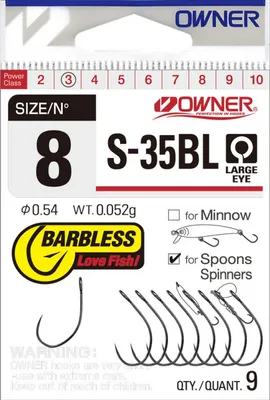 Obrázek produktu pro Owner Háčky S-35BL Bez Protihrotu 8ks, 6