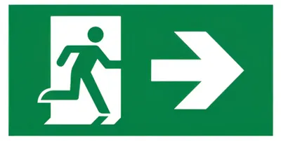 Produktbild von Braytron Einlegeschild Pfeil links/rechts fuer Notleuchte - Fluchtweg Notausgang Piktogramm PVC 260x128 mm (nur Schild)
