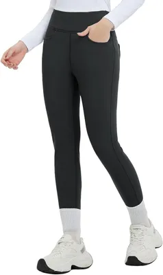 Produktbild von Damen Thermo-Leggings mit hohem Bund und Taschen Schwarz XL