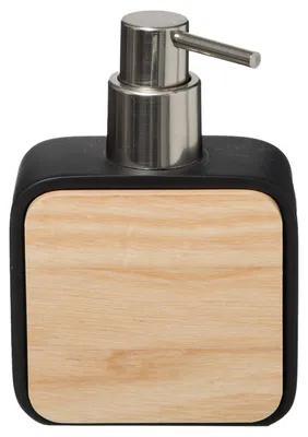 Produktbild von 5five Simply Smart | Seifenspender - Natureo Black - 200 ml - Modernes Design - Elegante Stahlpumpe