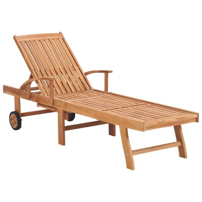 Produktbild von Best Möbel Sonnenliege mit Auflage Beige Massivholz Teak - Gartenliegen2026 452739