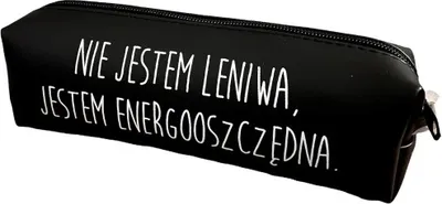 Zdjęcie produktu dla Piórnik kostka Nie jestem leniwa, jestem energooszczędna