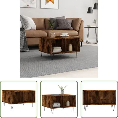 Produktbild von The Living Store Couchtisch Räuchereiche 60x50x36,5 cm Holzwerkstoff
