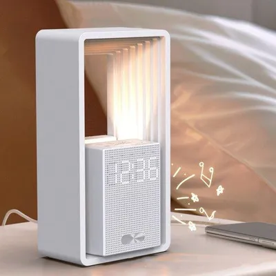 Produktbild von Digitale Wecker mit Sonnenaufgangsimulation und Nachtlampe - 9 Schlafgeräusche - Weißer Rausch - Dimmerdisplay - Snooze-Funktion, USB-Ladebuch