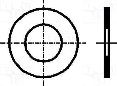 Produktbild von 100x Unterlegscheibe DIN: 988 1226584 Unterlegscheiben rund h=0,5mm D=16mm M10